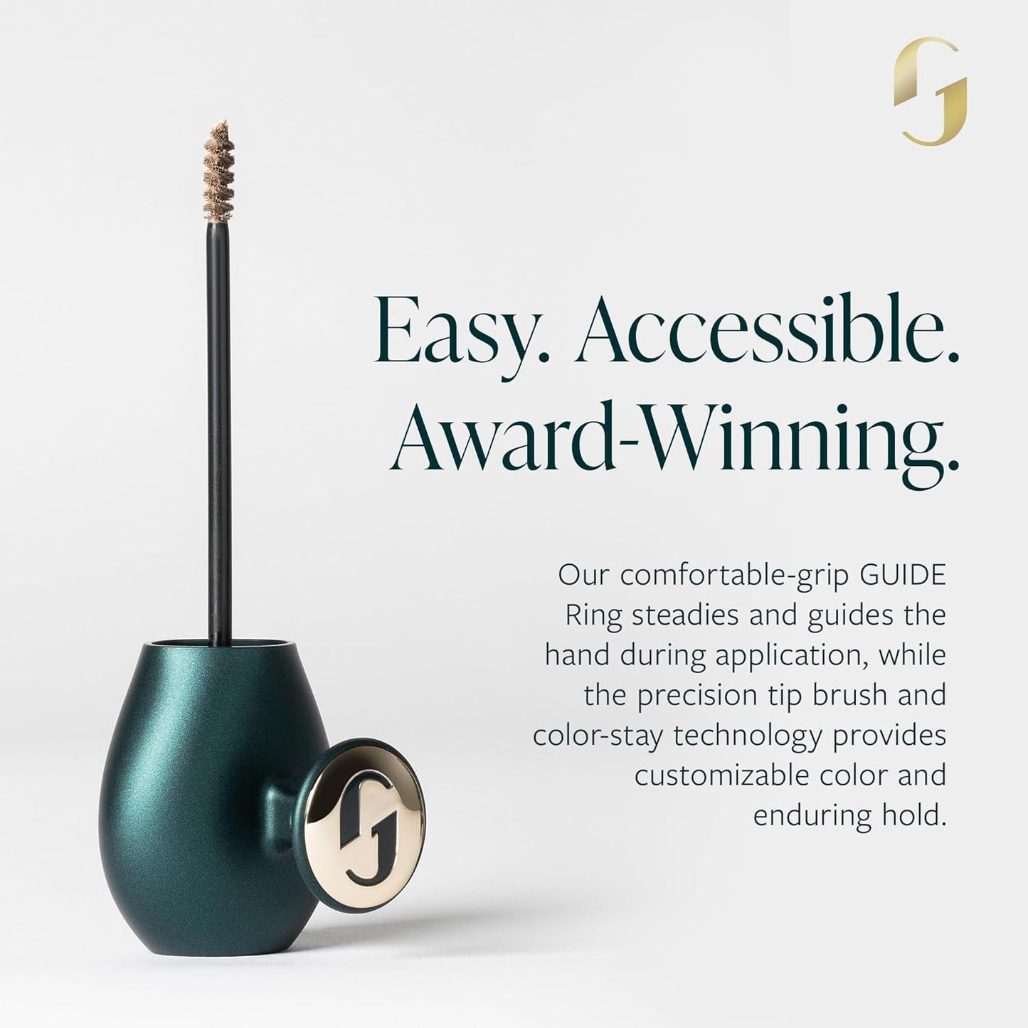 GUIDE Beauty Brow Moment, One-Stop Brow Gel with a Fine Tip Brush to Expertly Fill, Shape & Set, Patented GUIDE Ring for an Easy, Secure Hold (Light)