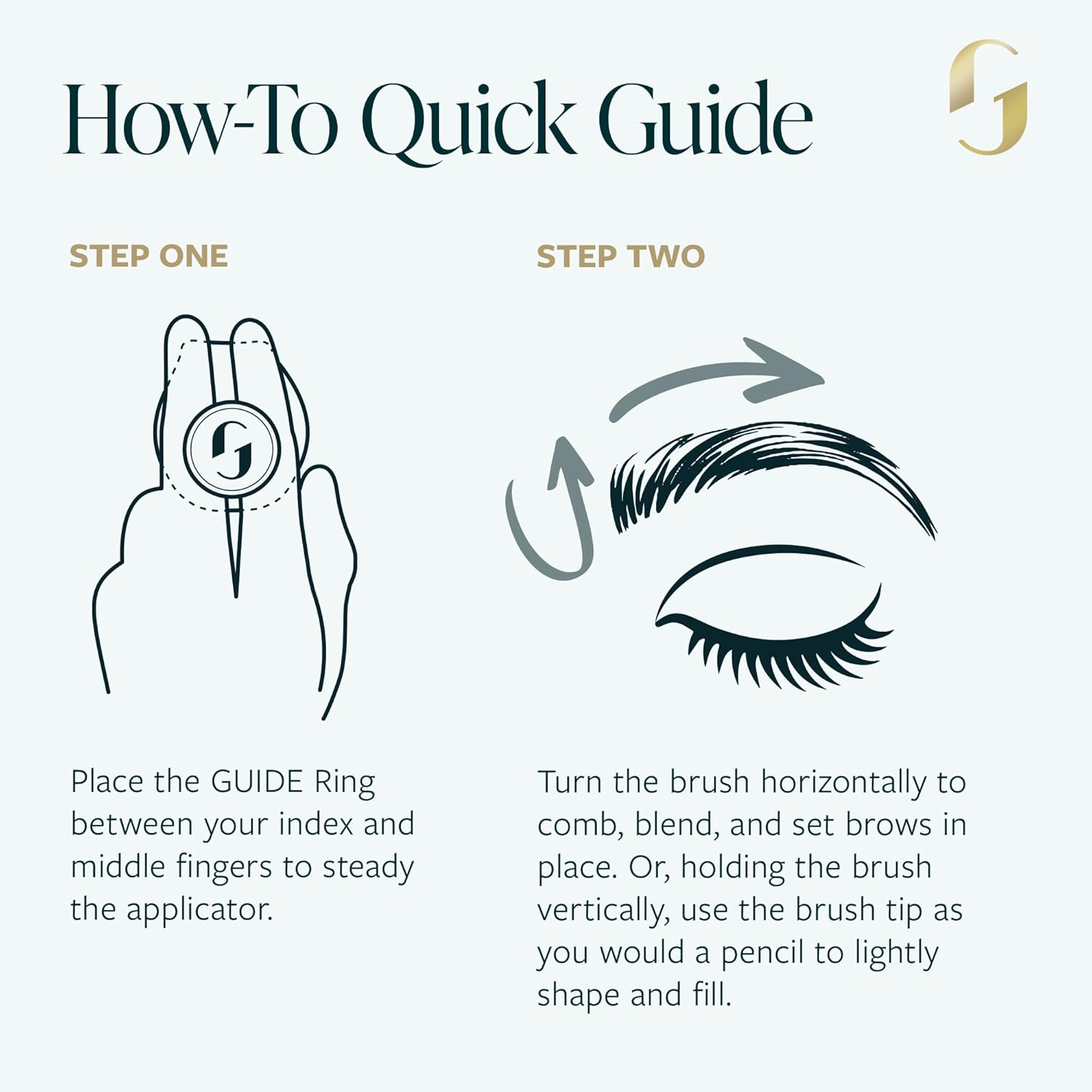 GUIDE Beauty Brow Moment, One-Stop Brow Gel with a Fine Tip Brush to Expertly Fill, Shape & Set, Patented GUIDE Ring for an Easy, Secure Hold (Light)