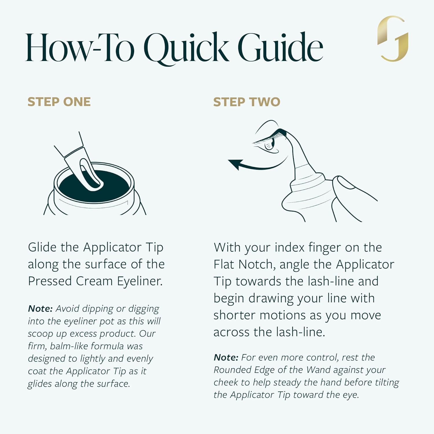 GUIDE Beauty Eyeliner Duo, GUIDE Wand & Line Luxe/Long-Wear Eyeliner Cream (Black), Multi-Purpose Make-Up Application Tool, Universal Design for Easy Eye & Lip Liner