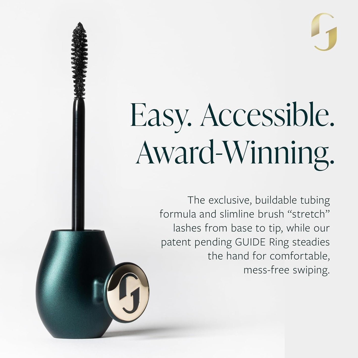 GUIDE Beauty Lash Wrap, Volumizing Mascara with Slimline Brush & Buildable Formula for All-Day, Smudge Proof Wear, GUIDE Ring Offers a Steady Hold for Easy, Mess-Free Swiping (Black)