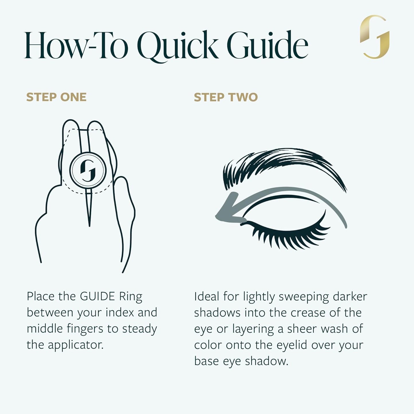 GUIDE Beauty Blend & Crease Brush, Premium, High-Precision Eye Makeup Brush for Seamless Blending & Contouring, GUIDE Ring & Short Handle Ensure Secure Handling & Precise Control, 1 pc