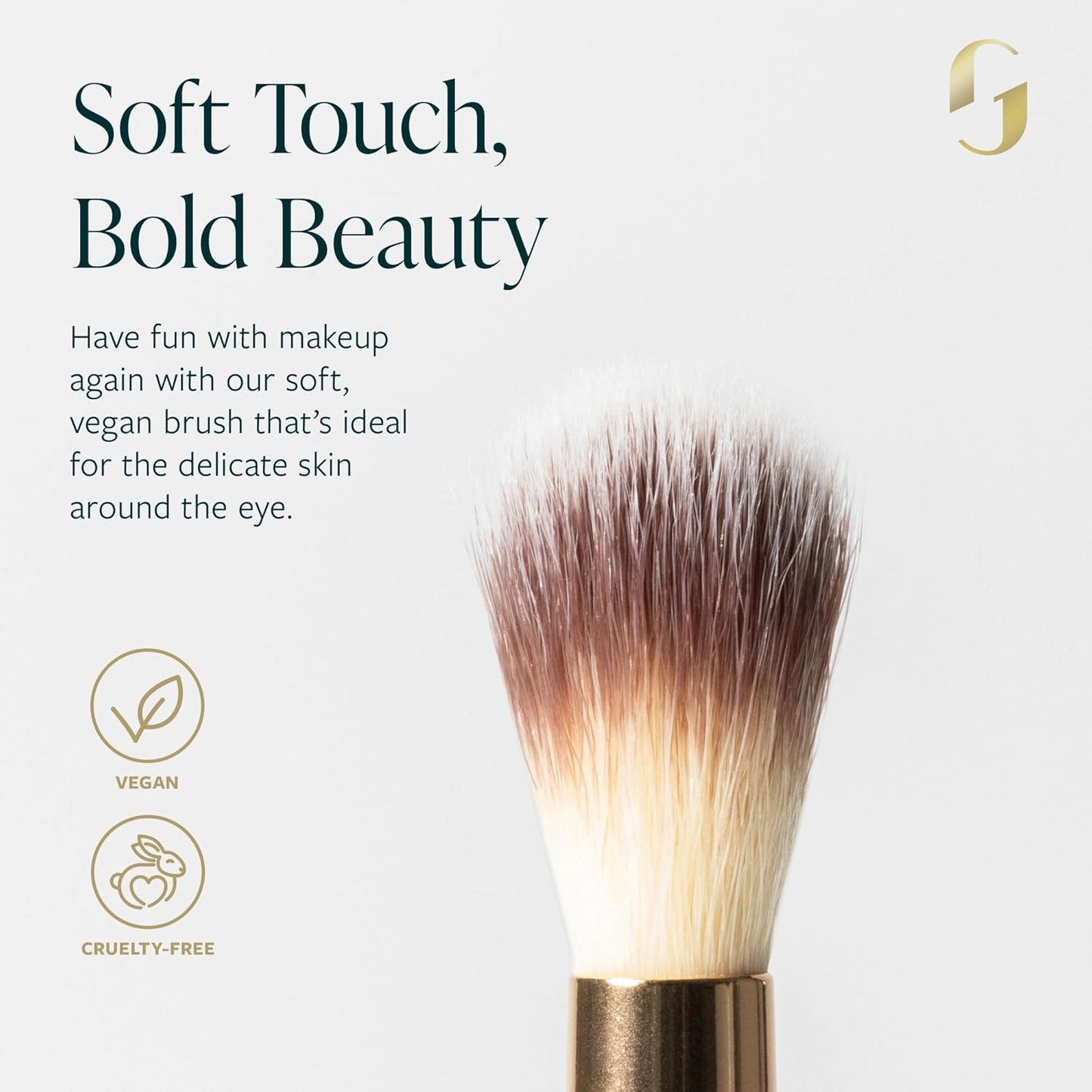 GUIDE Beauty Blend & Crease Brush, Premium, High-Precision Eye Makeup Brush for Seamless Blending & Contouring, GUIDE Ring & Short Handle Ensure Secure Handling & Precise Control, 1 pc