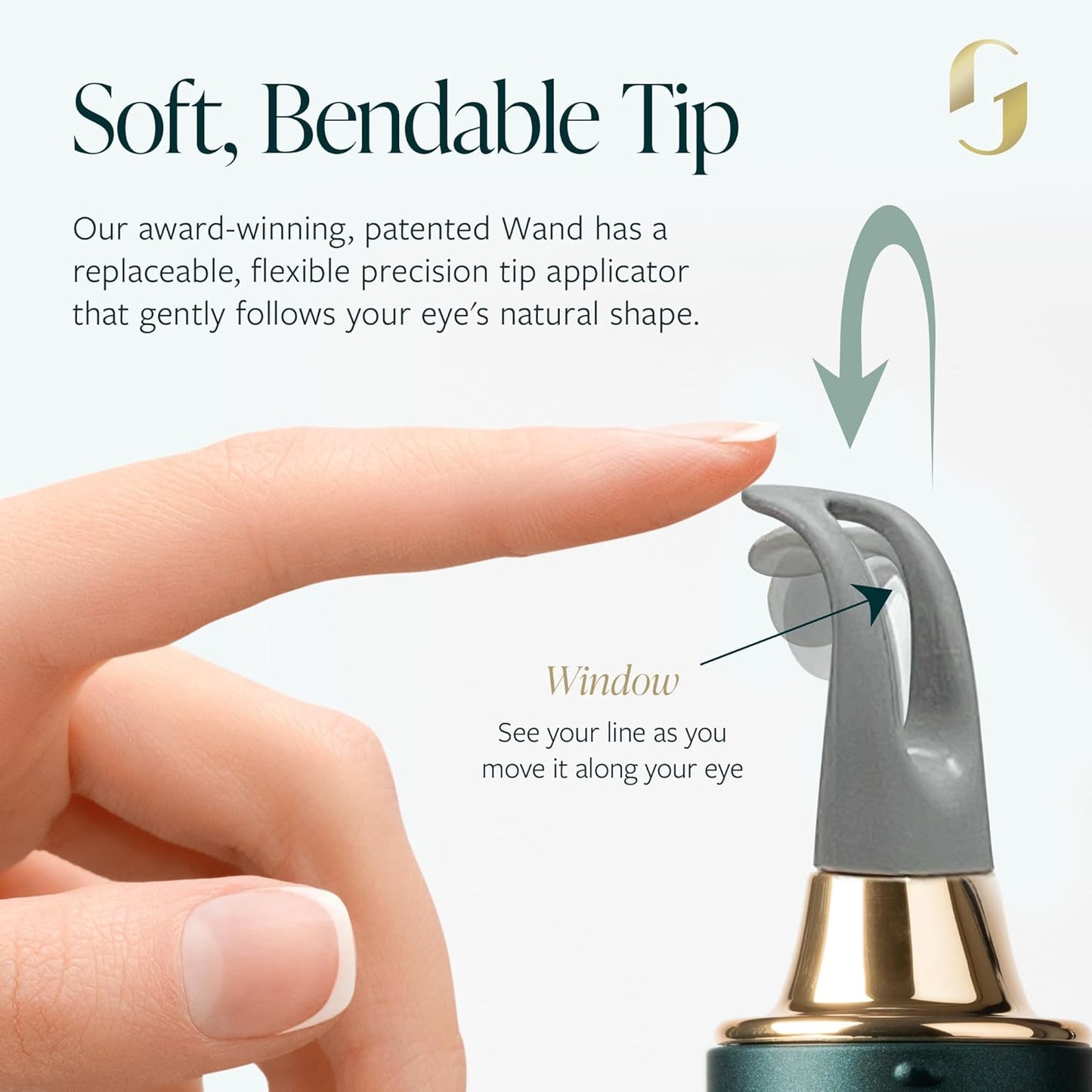 GUIDE Beauty Eyeliner Duo, GUIDE Wand & Line Luxe/Long-Wear Eyeliner Cream (Black), Multi-Purpose Make-Up Application Tool, Universal Design for Easy Eye & Lip Liner