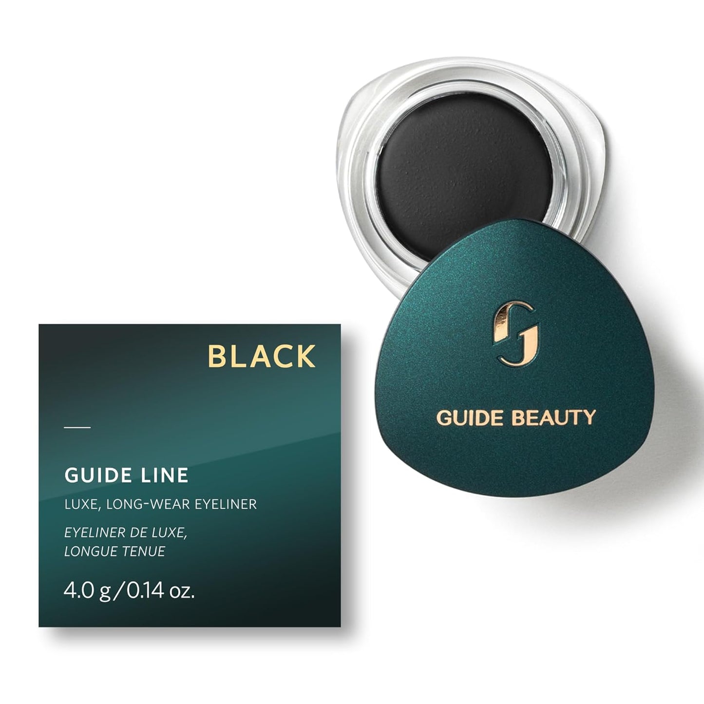 Guide Beauty GUIDE Line Luxe Long-Wear Black Eyeliner Cream, Easy Tightlining & Winged Make-up, 0.14 oz (Black)