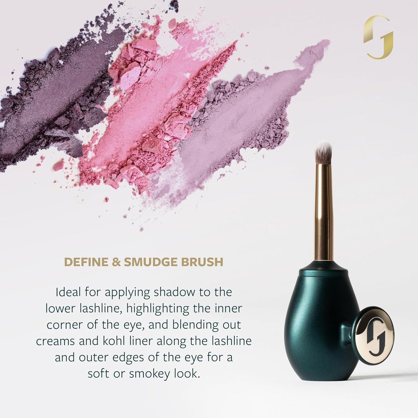 Guide Beauty Easy on the Eyes Collection; Eyeliner Brushes Set of Three, Premium Cosmetic Precision Makeup Brushes